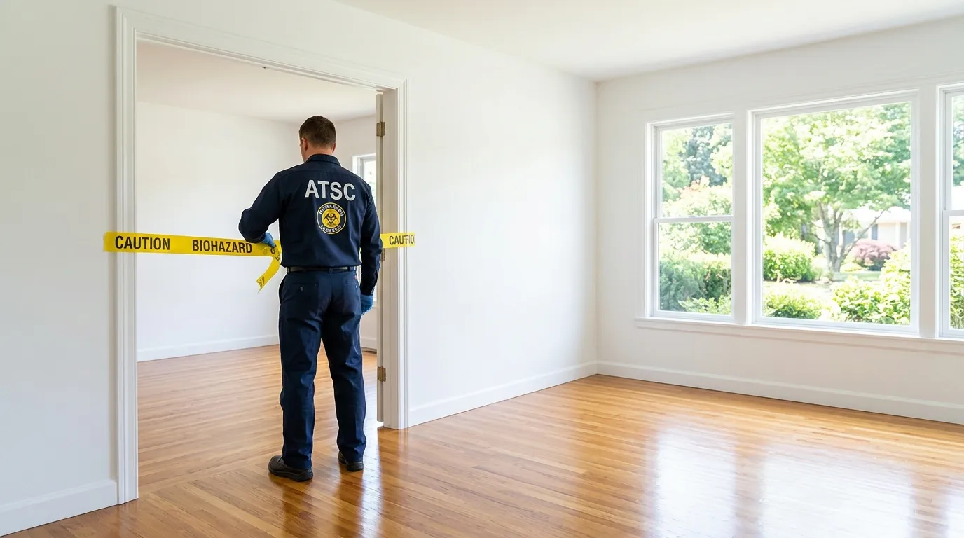 Certified biohazard cleanup crew performing Trauma Scene Cleanup in New Hempstead